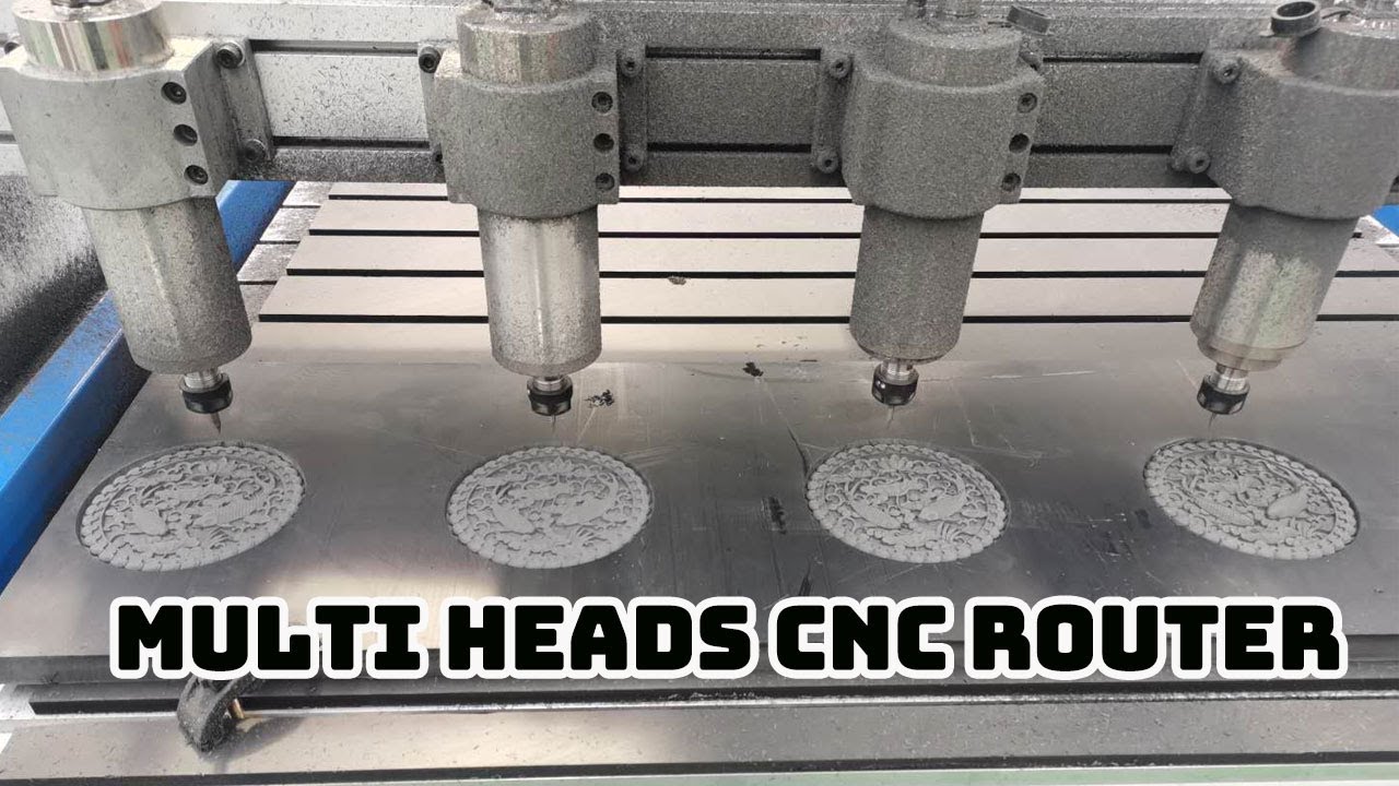 多頭四軸旋轉3D數控木雕機 多頭四軸旋轉3D數控木雕機