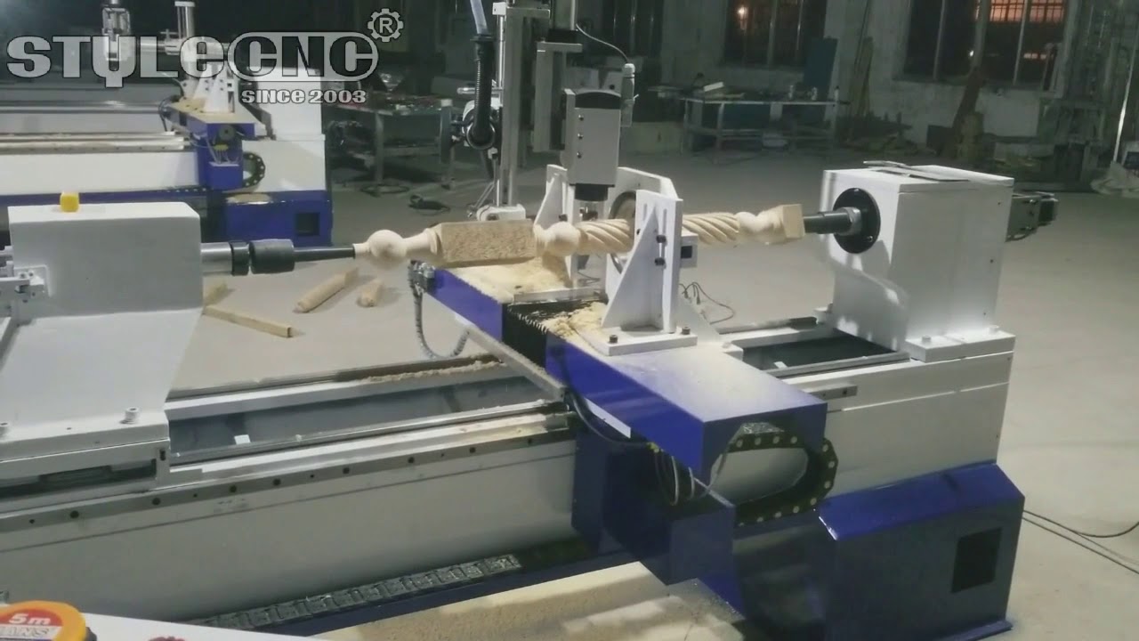 四軸數控木工車床 3D 車削、銑削、拉削 四軸數控木工車床 3D 車削、銑削、拉削